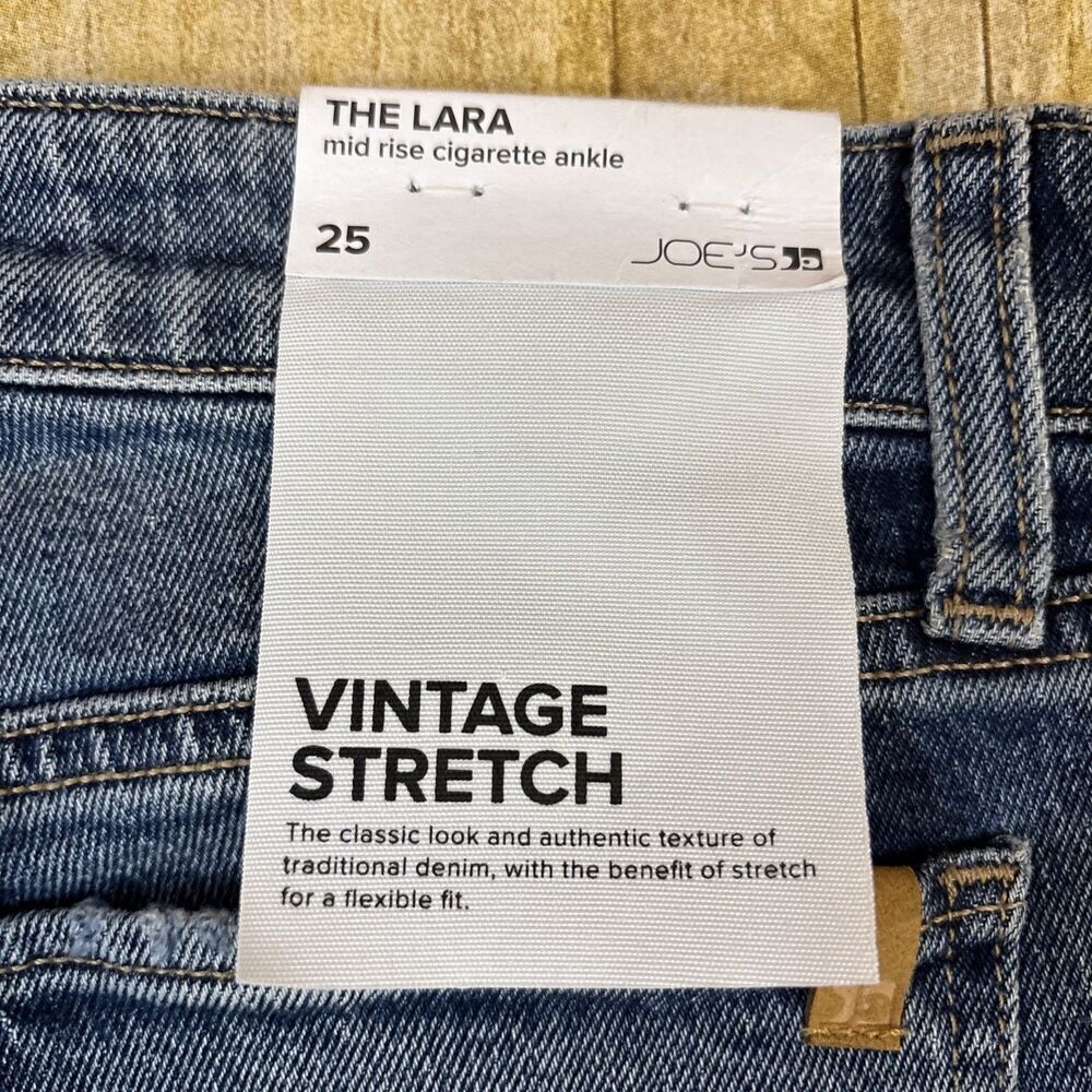 Joes Jeans the Lara Mid Rise Cigarette Ankle Raw Hem Womens Size 25 (26X27) NWT - Picture 12 of 15